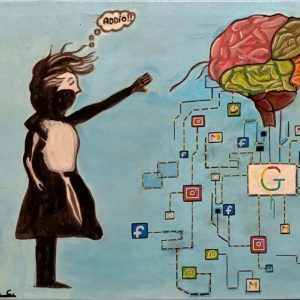 Vendita online opera dal titolo “Cervelli in fuga” realizzata dall'artista contemporanea Marilisa Calabretta