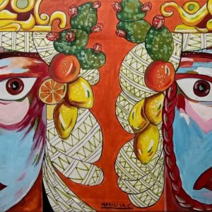 Vendita online opera dal titolo “Mori siciliani tradizionali” realizzata dall'artista contemporanea Marilisa Calabretta