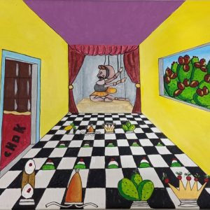 Vendita online opera dal titolo “Stanza surrealista siciliana” realizzata dall'artista contemporanea Marilisa Calabretta